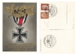 Only one can win... Adolf Hitler 1939 artist card Gottfried Klein private postal stationery 122C108 o 1941