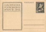 European Postal Congress Vienna 1942 Postal stationery with overprint October 19, 1942