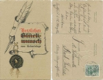 Quill birthday card o 20.3.1912