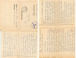 Field Post WWII 2nd Company Land Construction - Batl. 7 Cologne-Mülheim o July 3, 1943 Contents bombing of Cologne