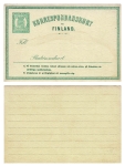 Finland Suomi 8 Pen Korrespondanskort postal stationery around 1871 *