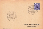 Finsterwalde Sonderstempel auf Karte 2 Saengerfest 1955