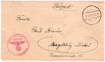 Airport area Erfurt flight news company field post WW II silent stamp 2.4.1940
