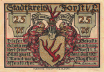 Forst Lausitz emergency money note, 1921