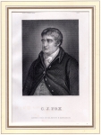 Fox Charles James British politician original steel engraving around 1850