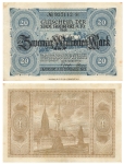 Frankfurt Main Zwanzig Millionen Mark Gutschein 20. August 1923 Notgeld