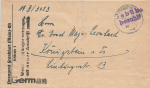 Frankfurt Main blue fee paid stamp o 26.10.1946