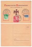 Frankfurt Autumn Fair 1949 with Bundestag Michel 112 on card special cancellation September 23, 1949