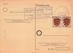 Zone Francaise Michel 2 waagerechtes Paar auf KArte 22. December Visite du General d Armee Koenig
