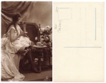 Woman on bed lingerie * approx. 1920