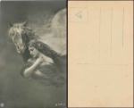 Frau mit Pferdekopf Serienkarte 1010/5, * ca.1910