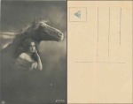 Frau mit Pferdekopf Serienkarte 1010/6, * ca.1910