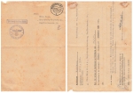 Free through replacement Reich letter from the employment office in Magdeburg 1943