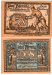 Freiberg Sachsen 5 Pfennig Notgeld 1920 Bergbau