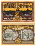 Mecklenburg-Schwerin Eine Million Mark 1923 NotgeldFreiberg Sachsen 50 Fünfzig Pfennig 1921 Notgeld