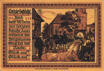 Freiberg Sachsen Notgeldschein Bergbau 75 Pfennig 1921