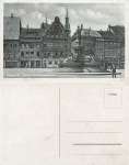 Freiberg Sachsen Obermarkt mit Brunnendenkmal *ca. 1940