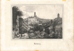 Freiburg Friborg Switzerland original lithograph around 1850