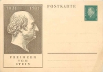 Freiherr vom Stein 1831 postal stationery 6 Pfennig Ebert * 1931