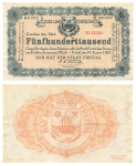 Freital Five hundred thousand marks August 10, 1923 emergency money