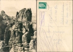 01468 Friedewald-Dippelsdorf country postmark on postcard Bastei bridge 1962