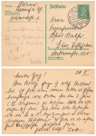 Friedrich Ebert 8 Pfennig postal stationery reply card German Empire