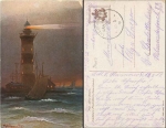 Kiel Friedrichsort lighthouse artist card Alfred Jensen o May 16, 1918