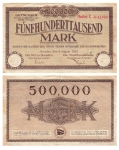 Five hundred thousand mark voucher city of Dresden August 4, 1923