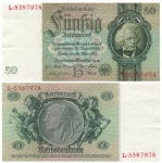 Fünfzig Reichsmark 30. März 1933 RO175a   DEU-210a Rosenberg 175a DEU 210a