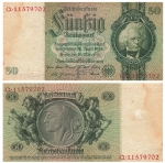 Fünfzig Reichsmark 30. März 1933 RO175b DEU-210b Rosenberg 175b DEU 210b