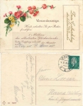 Flowers birthday card o 4.8.1930