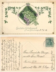 Art Nouveau birthday card o 7.6.1916