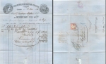 German Reich postal stationery envelope with a small breastplate on a letter from Lübz October 23, 1873 to Hamburg