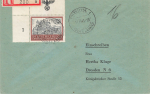 Generalgouvernement Michel 116 Einzelfrankatur auf E-Brief nach Dresden o Przemysl 12.11.1943