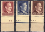 Generalgouvernement Michel 89-91 ** postfrisch Unterrand Adolf Hitler