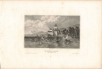 Lake Geneva Chateau Chillon original steel engraving around 1850