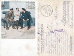 Skirmish No. 16 artist card B. Wennerberg Feldpost Inf.-Rgt 164 4th Comp 14.7.1917