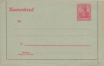 Germania 40 Pfennig German Empire Card Letter U21 *