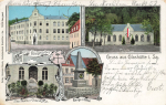 01768 Glashütte  Sachsen Schule Turnhalle Pater Henlein Gedenkstein o 1907