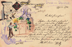 Glauchau, Saxony – private postal stationery card, cancelled 1901
