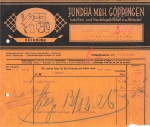 Goppingen office supplies Jundha letterhead 1927