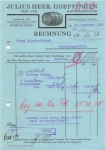 Goppingen barrel and crate store Julius Heer letterhead 1938
