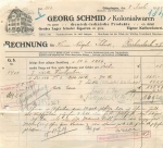 Goppingen Colonial Goods Georg Schmid letterhead 1919