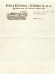 Gossnitz letterhead Thuringian leather factory Hans Kipping around 1930