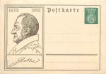 Johann Wolfgang von Goethe postal stationary 6 Pfennig * 1932