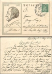 Johann Wolfgang von Goethe stationary 6 Pfennig o Strausberg 9.3.1932