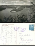 07318 Gosswitz-Bucha via Saalfeld Country postmark on postcard Hohenwartesperre o 1.4.1958