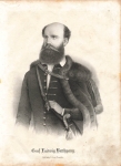 Count Ludwig Batthyany original lithograph Oeser around 1850