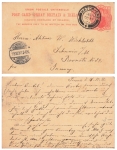 Great Britain and Ireland One Penny Victoria postal stationery o Hatch-End 10/17/1897 to Schwerin