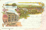 Greiz Vogtland Geschäftshaus Heinrich Tietz Litho o 1898